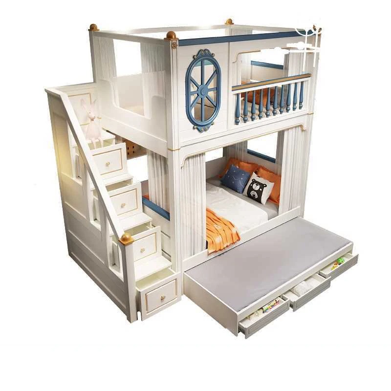 Bunk Bed With Stairs And Slide - -Para muebles de dormitorio de lujo