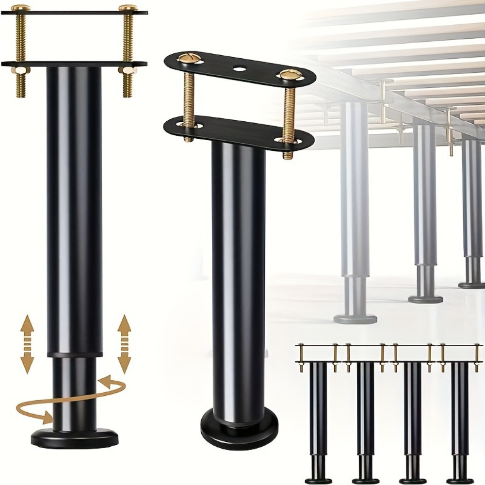 Canopy Bed Frame Metal Queen - Alcance de altura ajustable: 4 patas