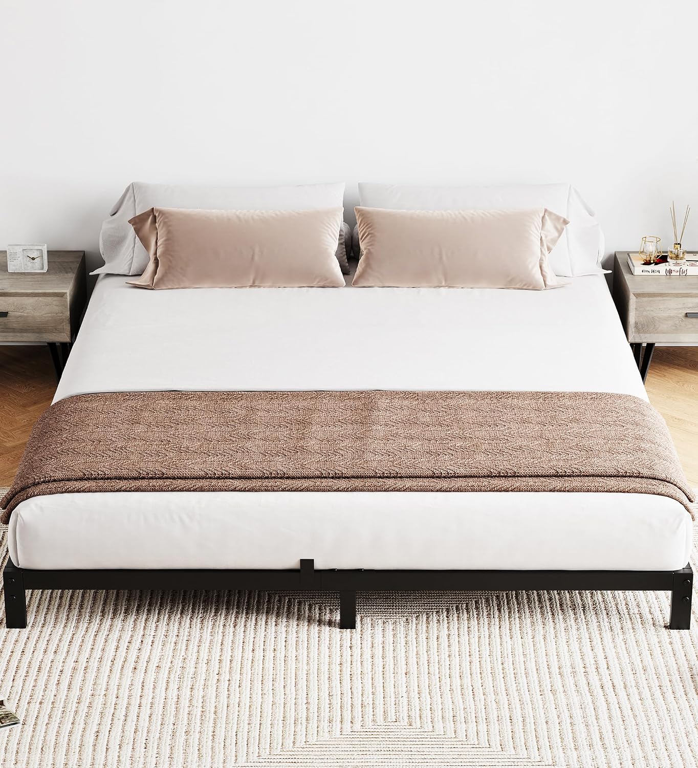 Canopy Bed Frame Metal Queen - Base de cama de metal resistente