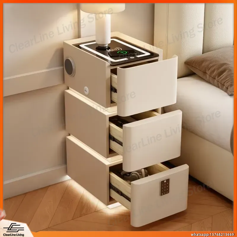 Floating Nightstand With Led Light - Mesa de Noche Flotante Ultra Estrecha