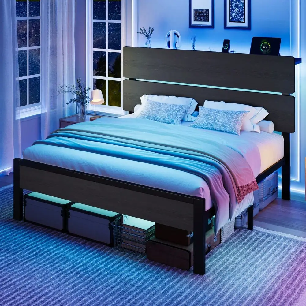 Base de Cama Doble/Queen/King  - Canopy Bed Frame Metal Queen reseña y precio