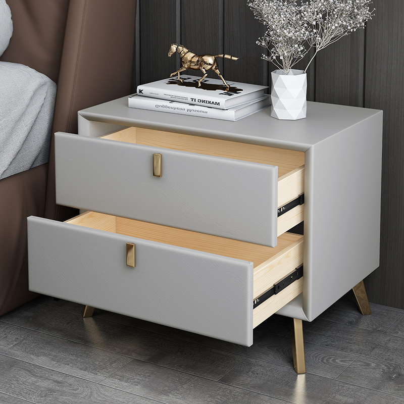 Mesitas de noche de estilo mod - Solid Wood Nightstand 2 Drawers reseña y precio