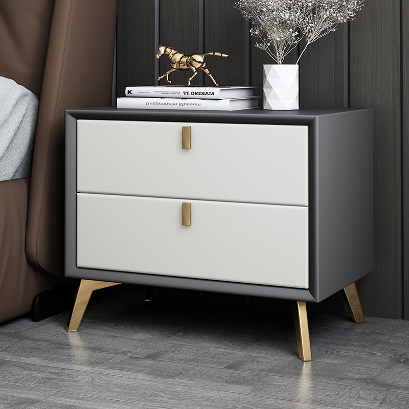 Mesitas de noche de estilo mod - Solid Wood Nightstand 2 Drawers reseña y precio
