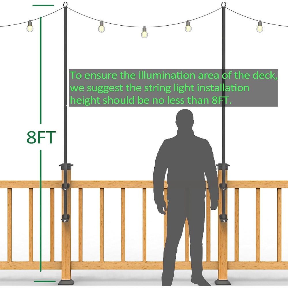 Paquete de 2 postes de luces d - Outdoor Furniture reseña y precio