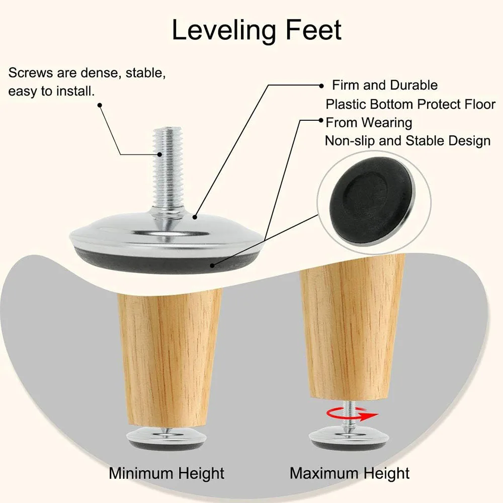 Patas ajustables para muebles, - Tables reseña y precio