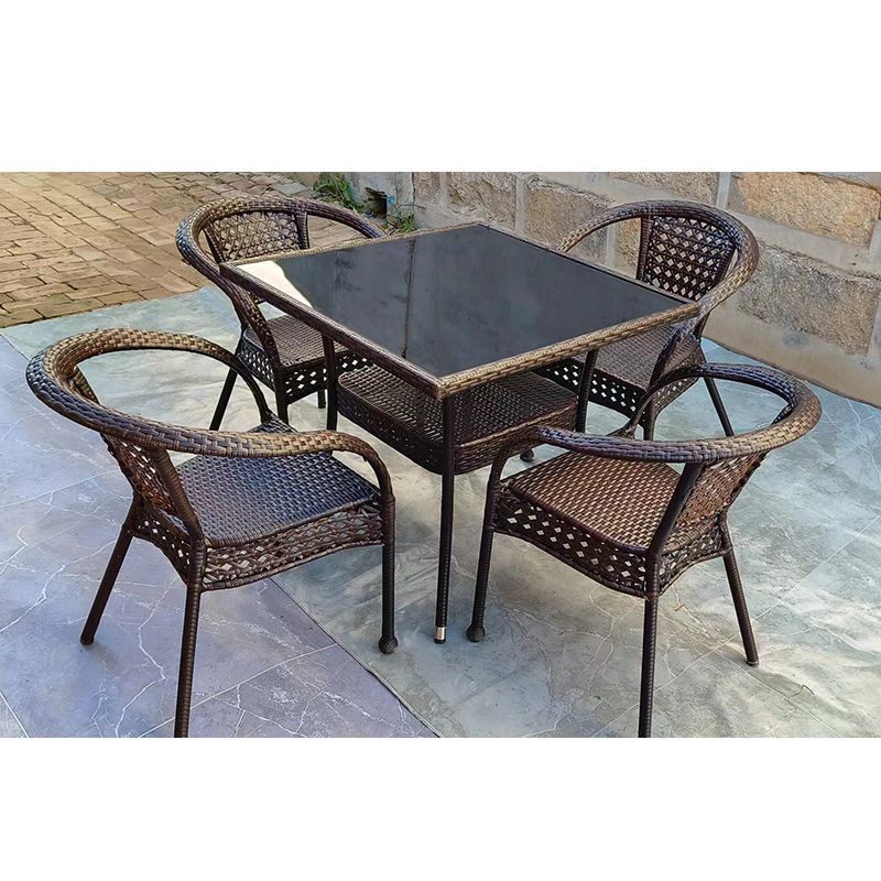 Mesas y sillas de ratán para e - Outdoor Furniture reseña y precio