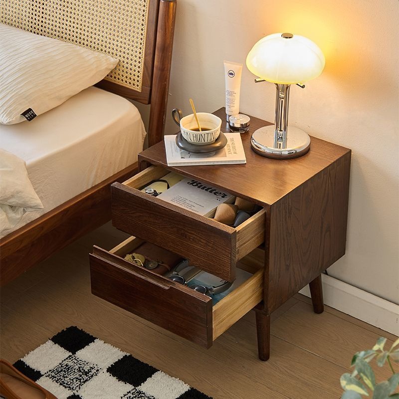 Mesitas de noche de madera, me - Solid Wood Nightstand 2 Drawers reseña y precio