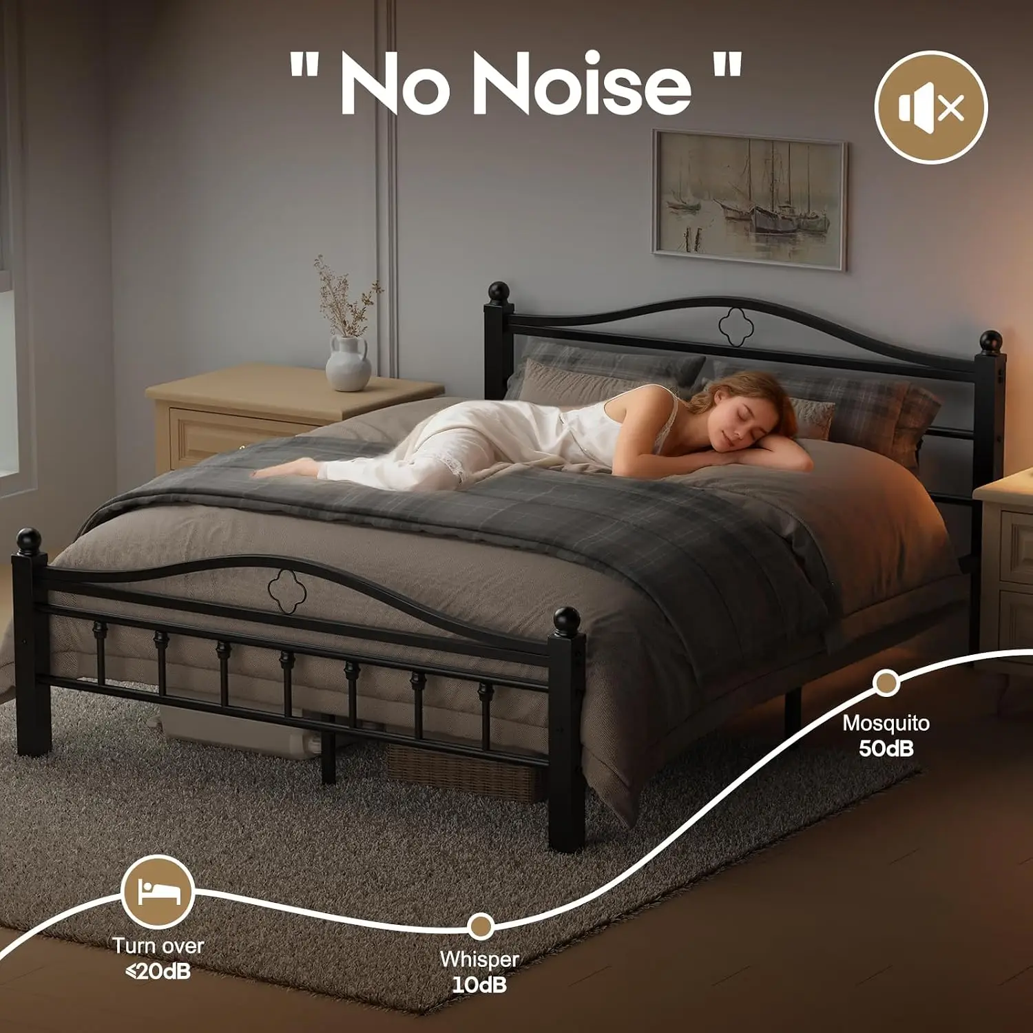 Base de cama de metal tamaño q - Canopy Bed Frame Metal Queen reseña y precio