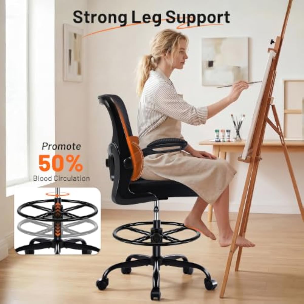 Silla de dibujo ergonómica con - Chairs reseña y precio
