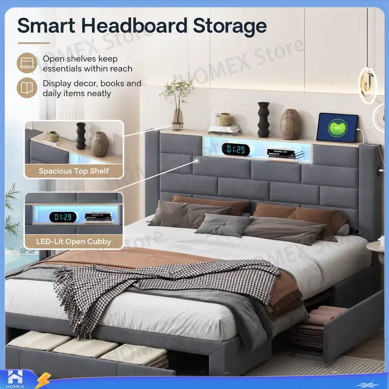 Estructura de cama doble de 1, - Gas Lift Storage Bed Hydraulic reseña y precio