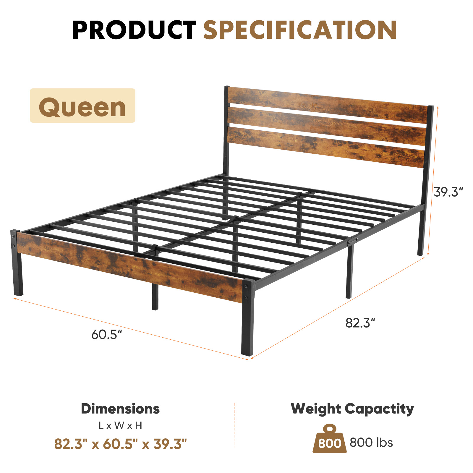 JHK Marco de cama con platafor - Canopy Bed Frame Metal Queen reseña y precio