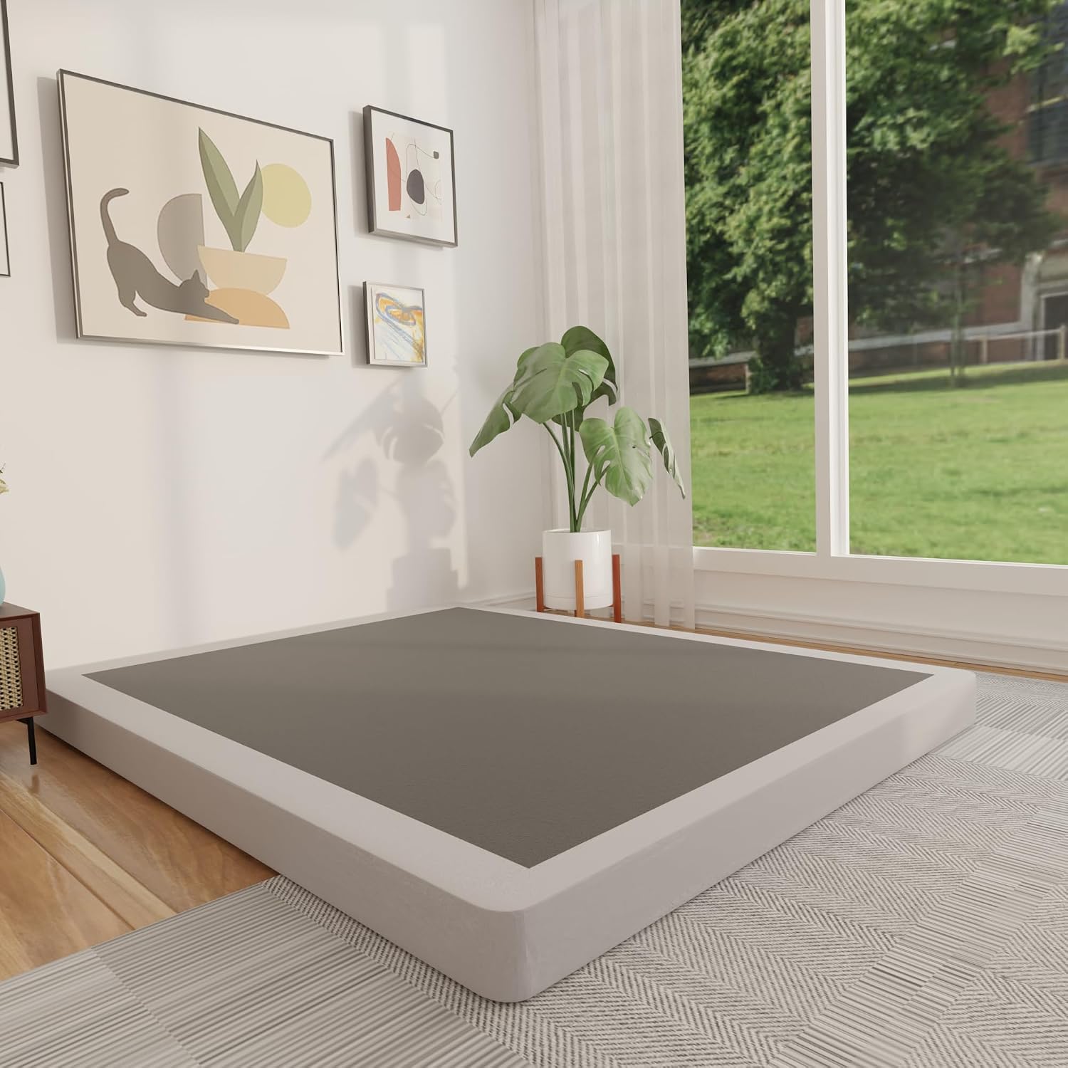 Base de colchón metálica de pe - Canopy Bed Frame Metal Queen reseña y precio