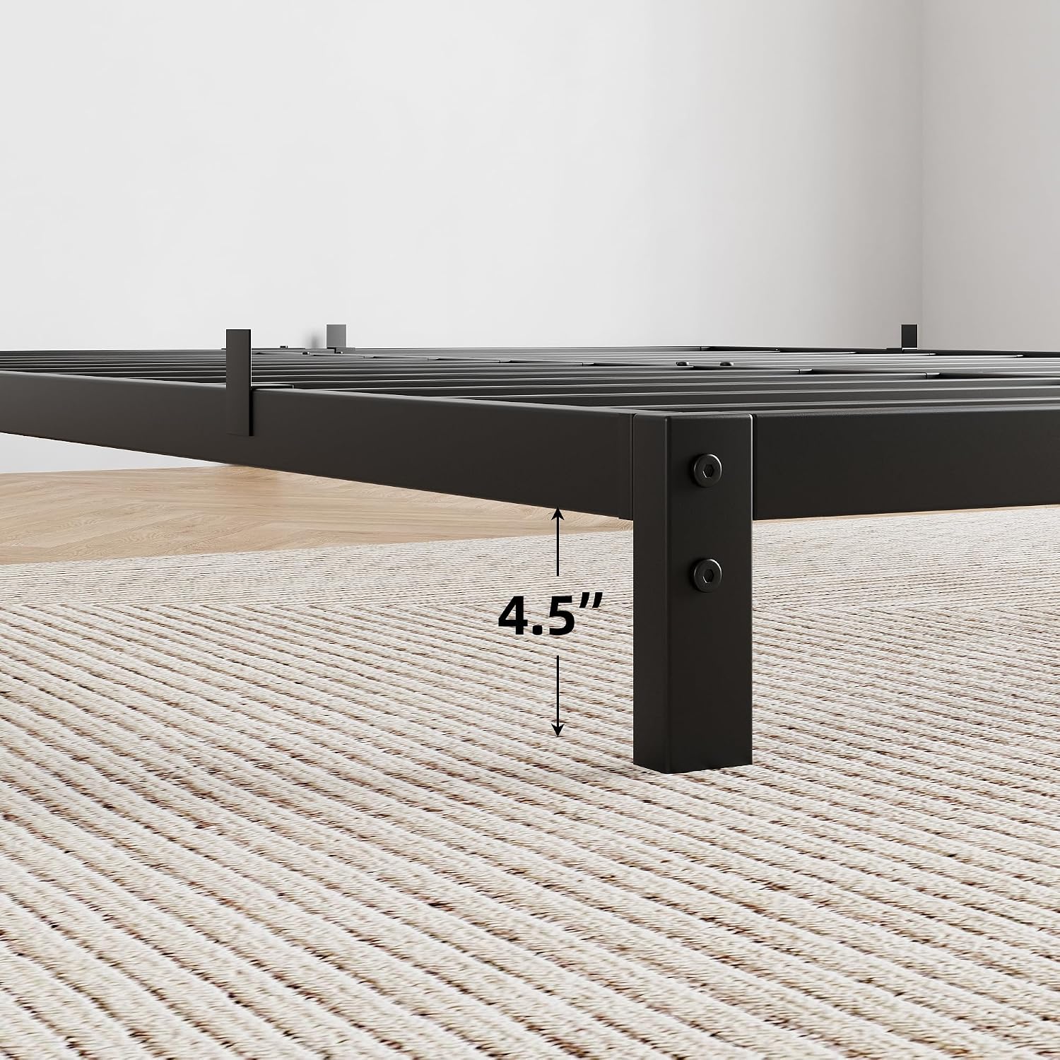 Base de cama de metal resisten - Canopy Bed Frame Metal Queen reseña y precio