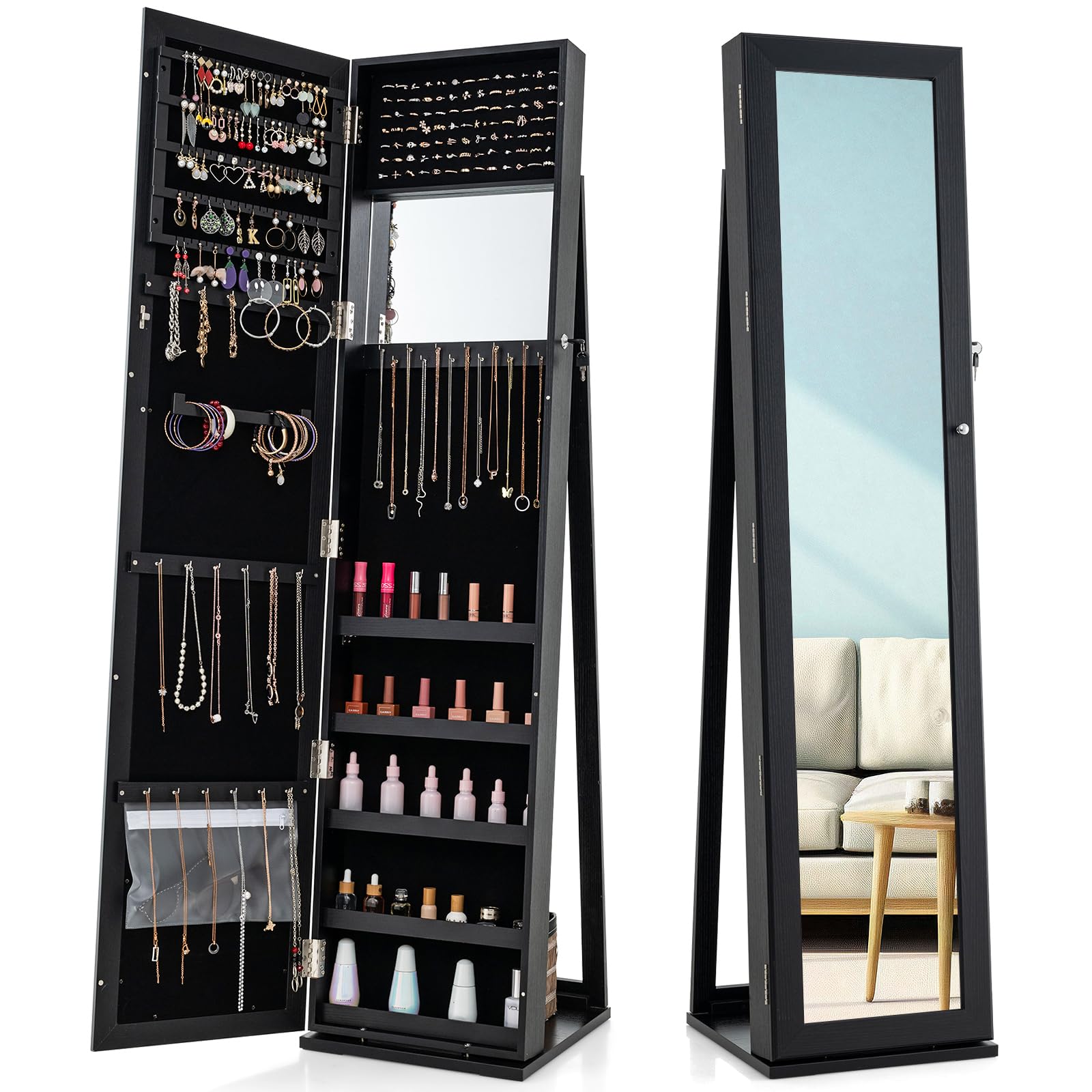 Armario para Joyas con Espejo  - Full Length Mirror Jewelry Armoire reseña y precio